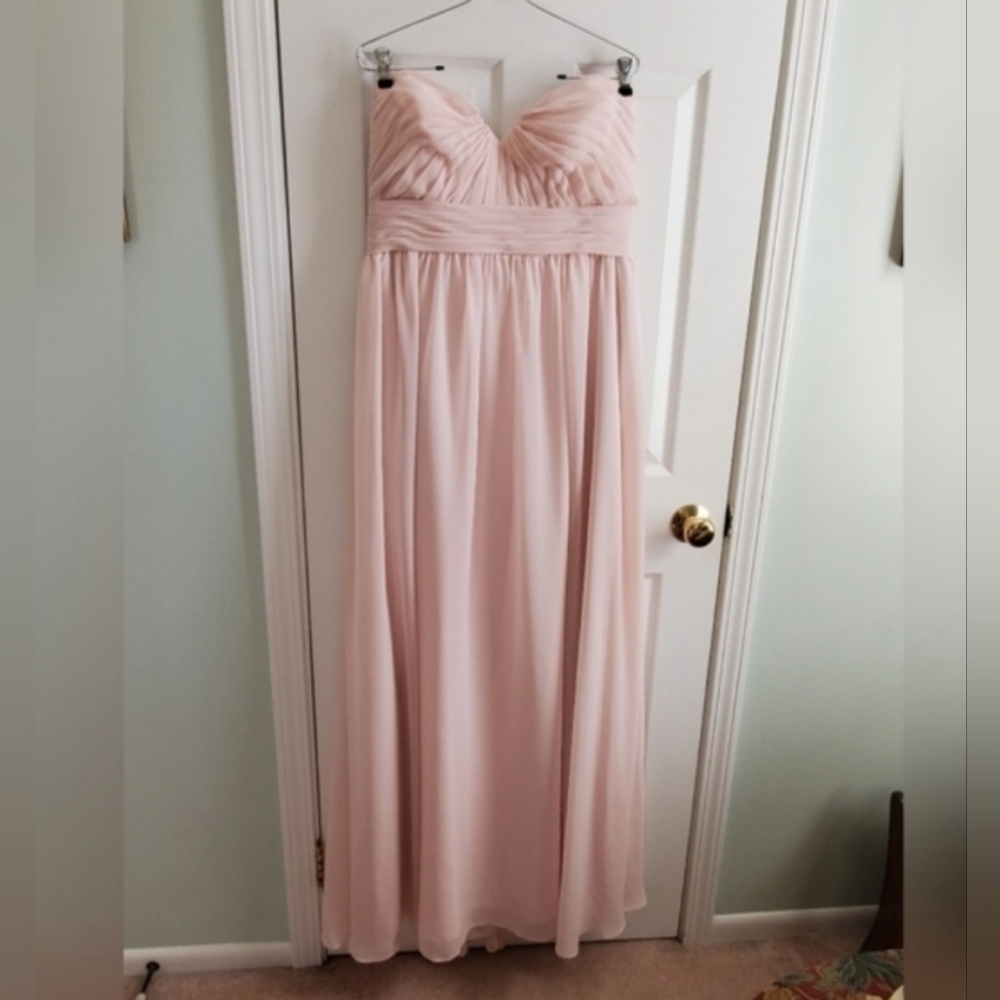 NEW Azazie Bridesmaid Gown. Blush Pink. Size 14.